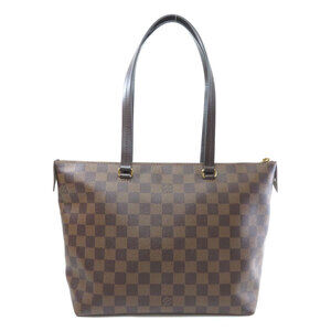 Louis Vuitton Damier Iena Tote Ebene Bag Brown Canvas